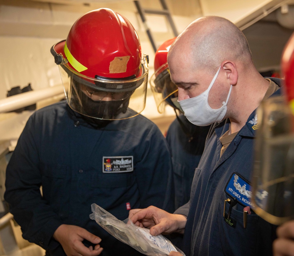 USS Milius Flooding Drill