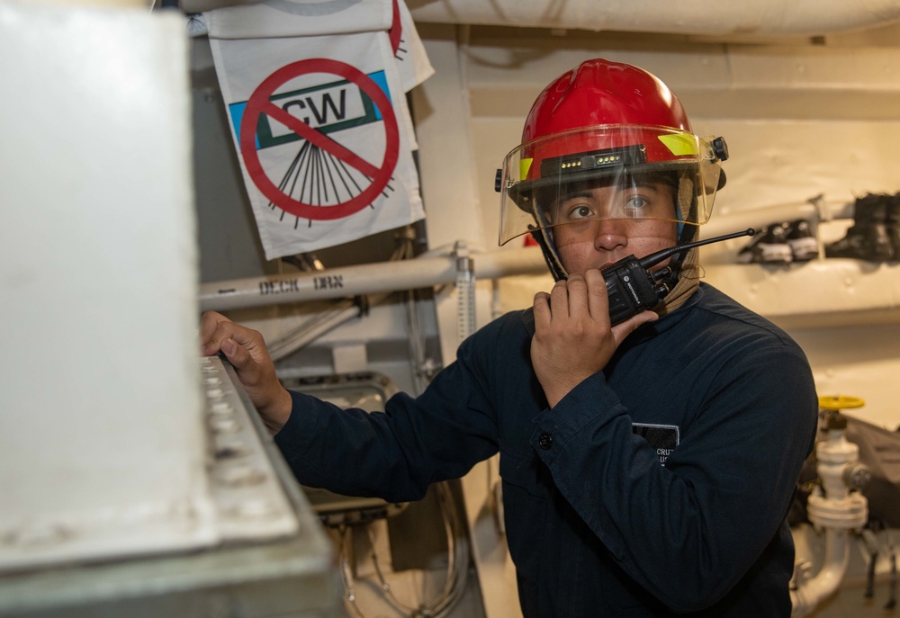 USS Milius Flooding Drill