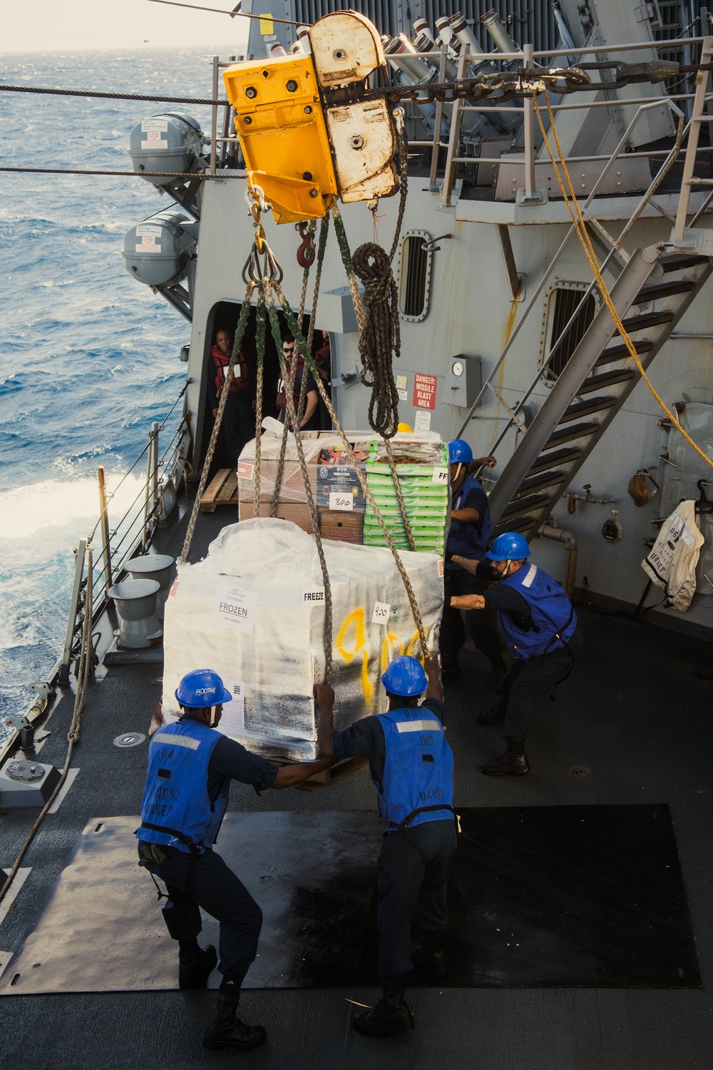 USS Momsen Replenishment At Sea