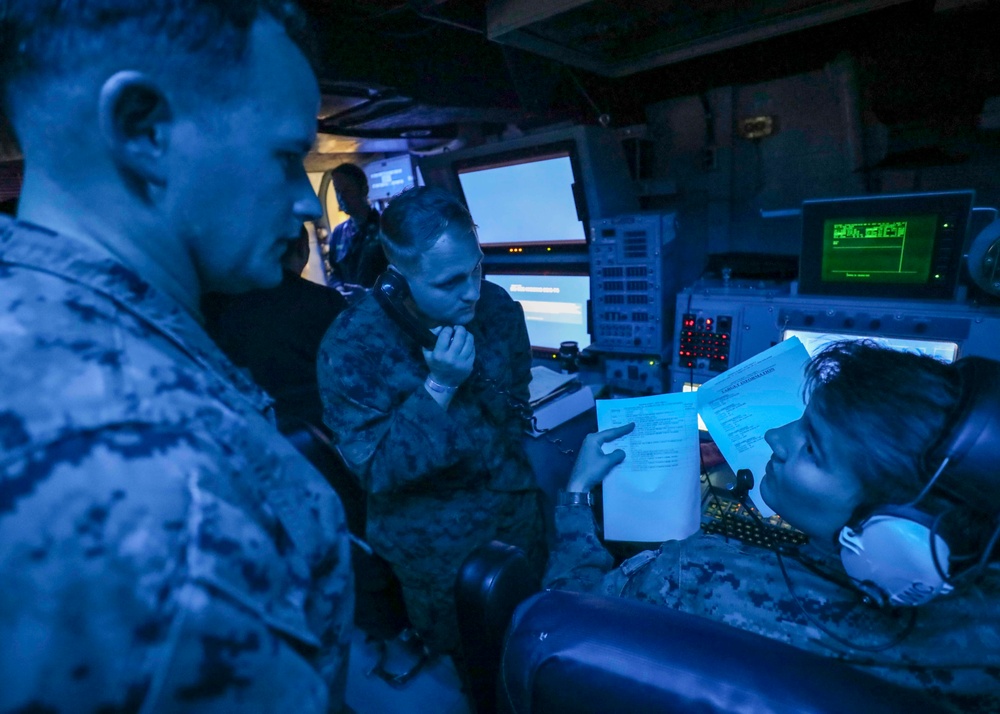 Marines Conduct Exercise Aboard USS Higgins