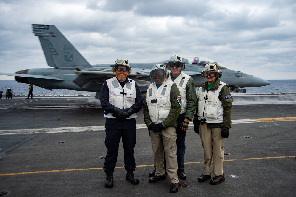The Harry S. Truman Carrier Strike Group is on a scheduled deployment in the U.S. Sixth Fleet area of operations in support of naval operations to maintain maritime stability and security.