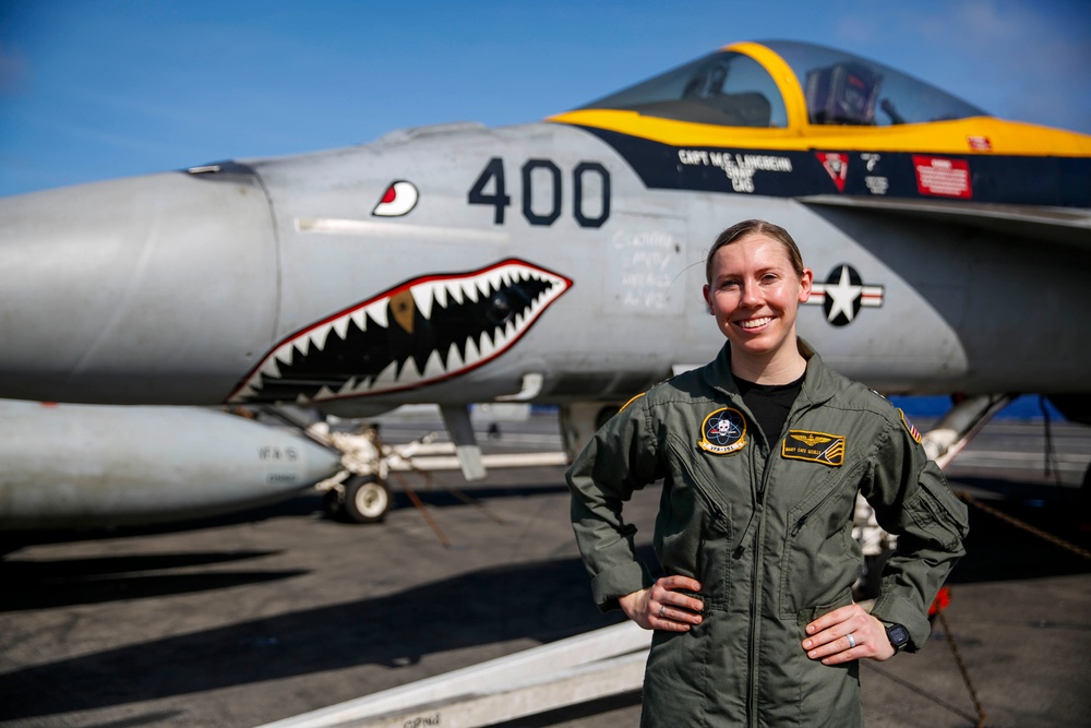 Abraham Lincoln Sailors pose for Women's History Month