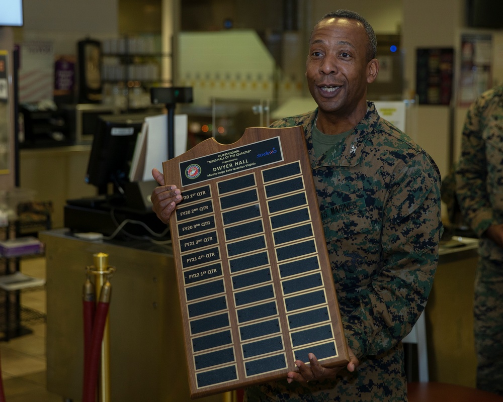 Dwyer Hall Receives Mess Hall of the Quarter