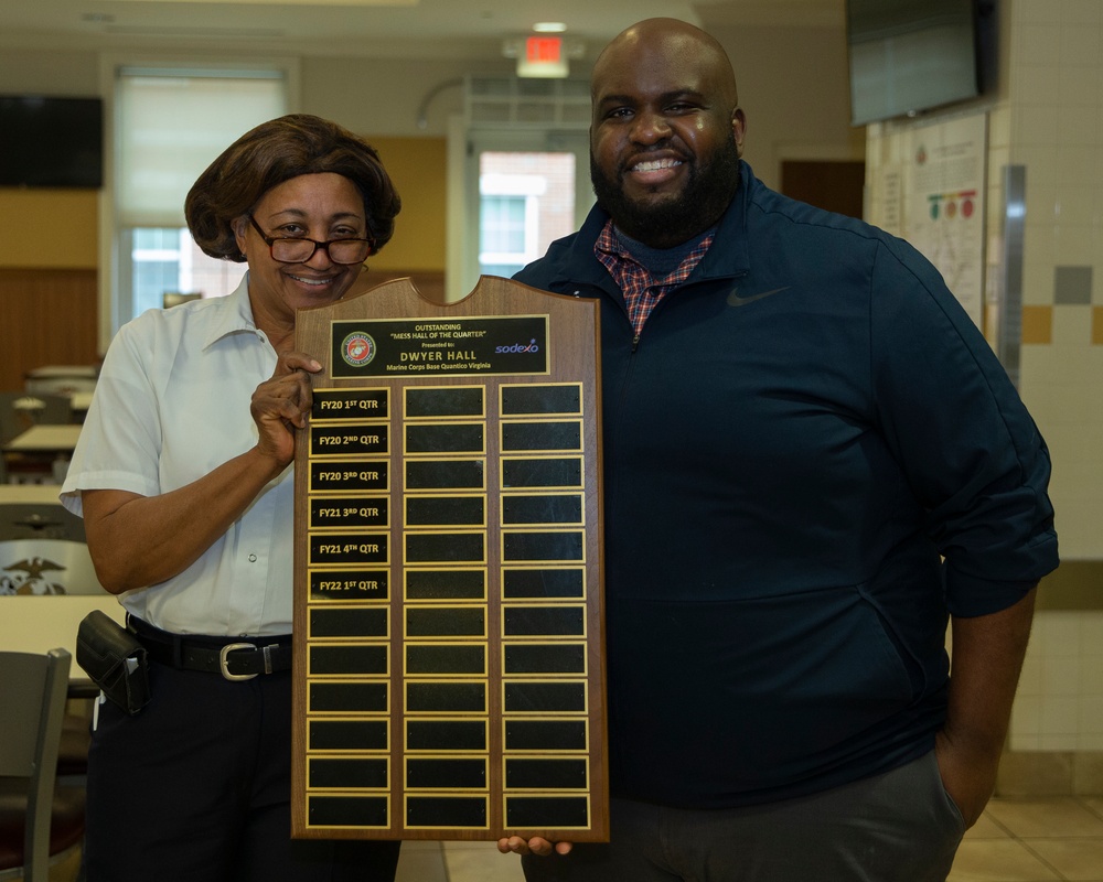 Dwyer Hall Receives Mess Hall of the Quarter