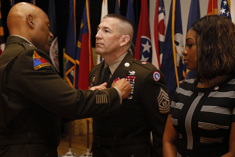 1st TSC CSM Michael J. Perry III Relinquishment of Responsibility Ceremony