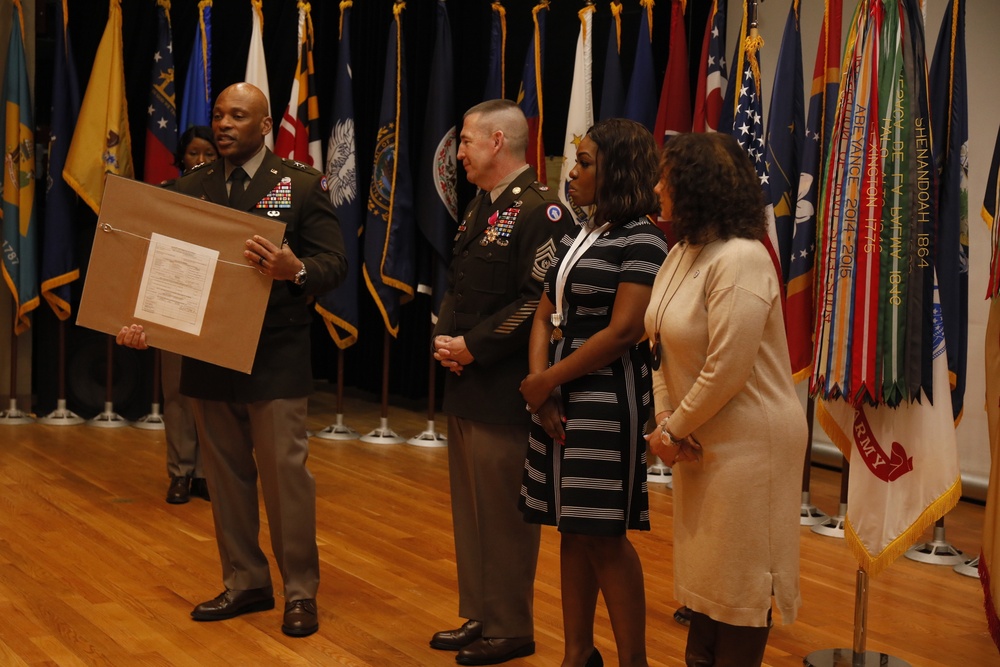 1st TSC CSM Michael J. Perry III Relinquishment of Responsibility Ceremony