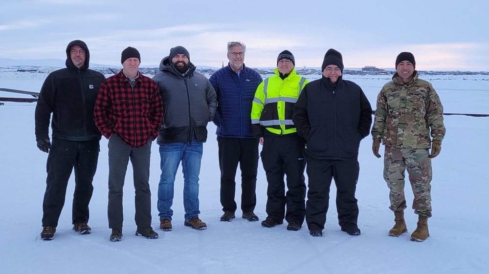 Mr. Pinkham with the Nome Harbor project management team