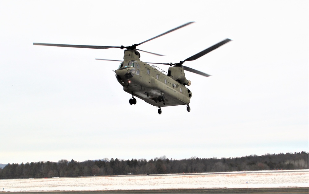 CH-47 aircrew, 89B ASC students conduct sling-load training at Fort McCoy