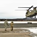CH-47 aircrew, 89B ASC students conduct sling-load training at Fort McCoy