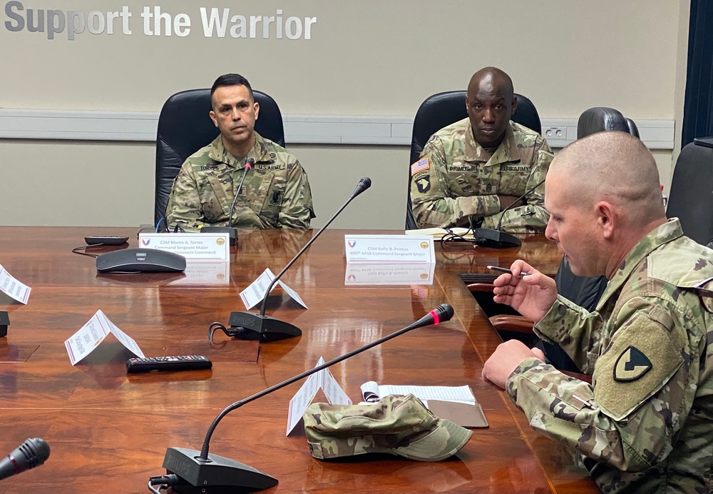 Army Sustainment Command’s top enlisted leader conducts professional development in Europe