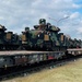 Dozens of M2 Bradley infantry fighting vehicles shipped via German railway