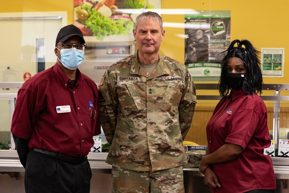 Maj. Gen. Charles Costanza tours Fort Stewart's Noncommissioned Officer Academy