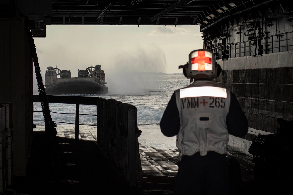 Cherry Picker Drill aboard USS LPD 20