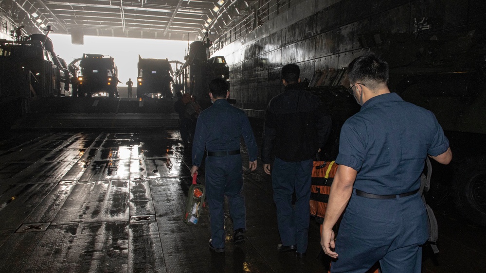 Cherry Picker Drill aboard USS LPD 20