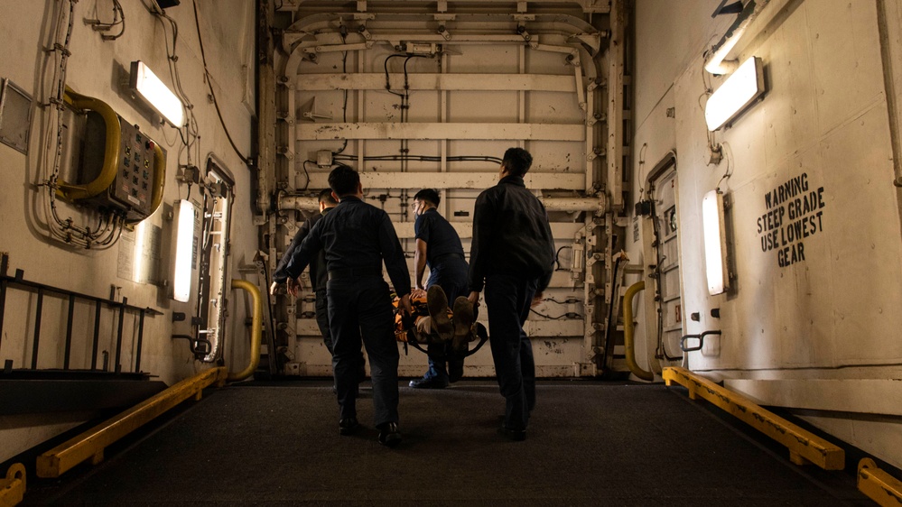 Cherry Picker Drill aboard USS LPD 20