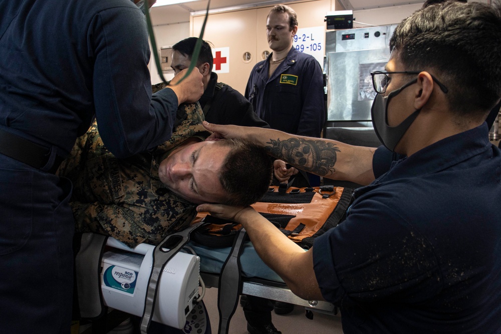 Cherry Picker Drill aboard USS LPD 20