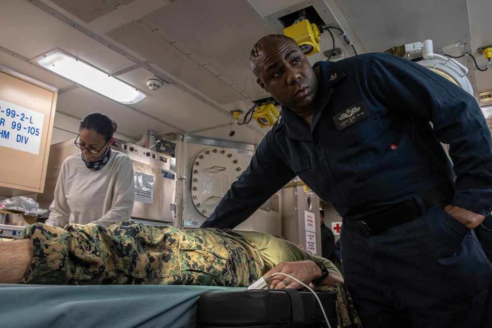 Cherry Picker Drill aboard USS LPD 20