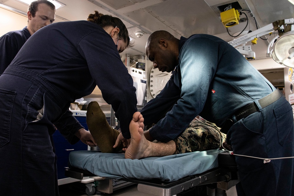 Cherry Picker Drill aboard USS LPD 20