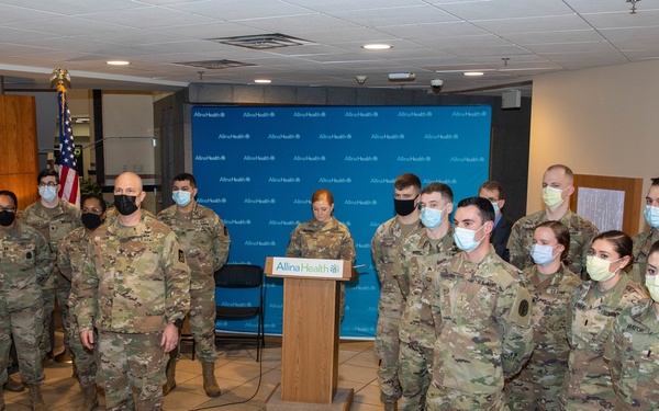 U.S. Army Medical Team Conducts End of Mission Ceremony at Minneapolis Hospital