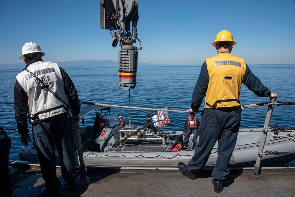 RIB Operations Aboard USS New Orleans Feb., 2022