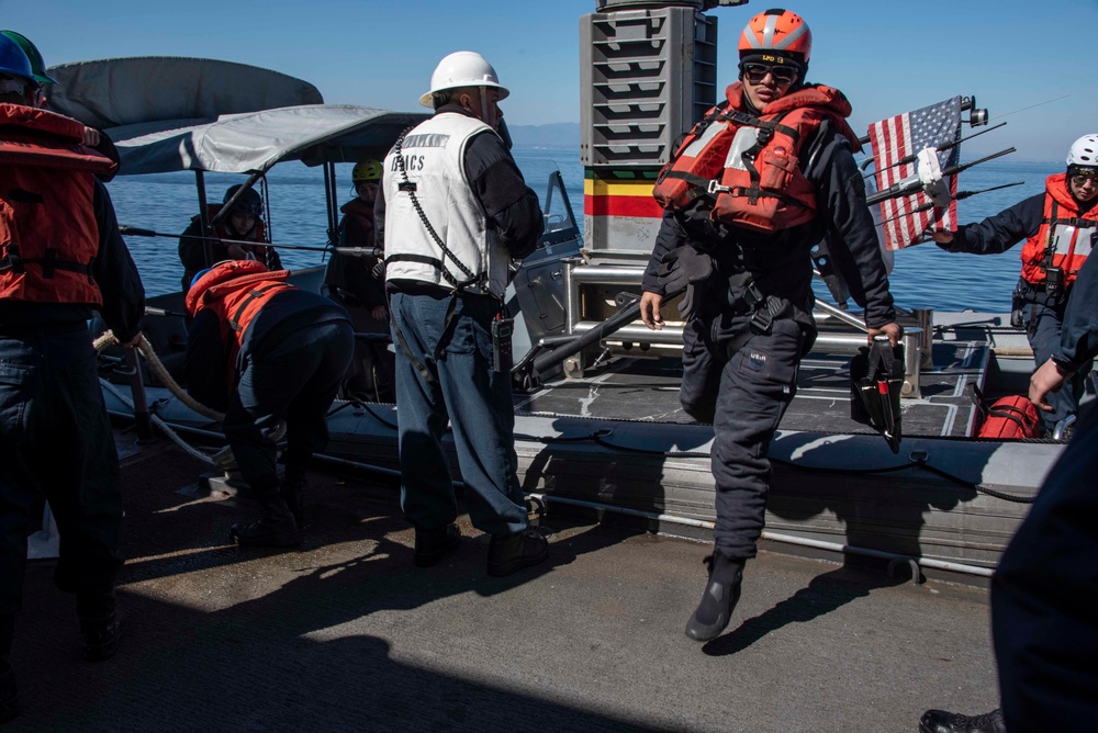 RIB Operations Aboard USS New Orleans Feb., 2022