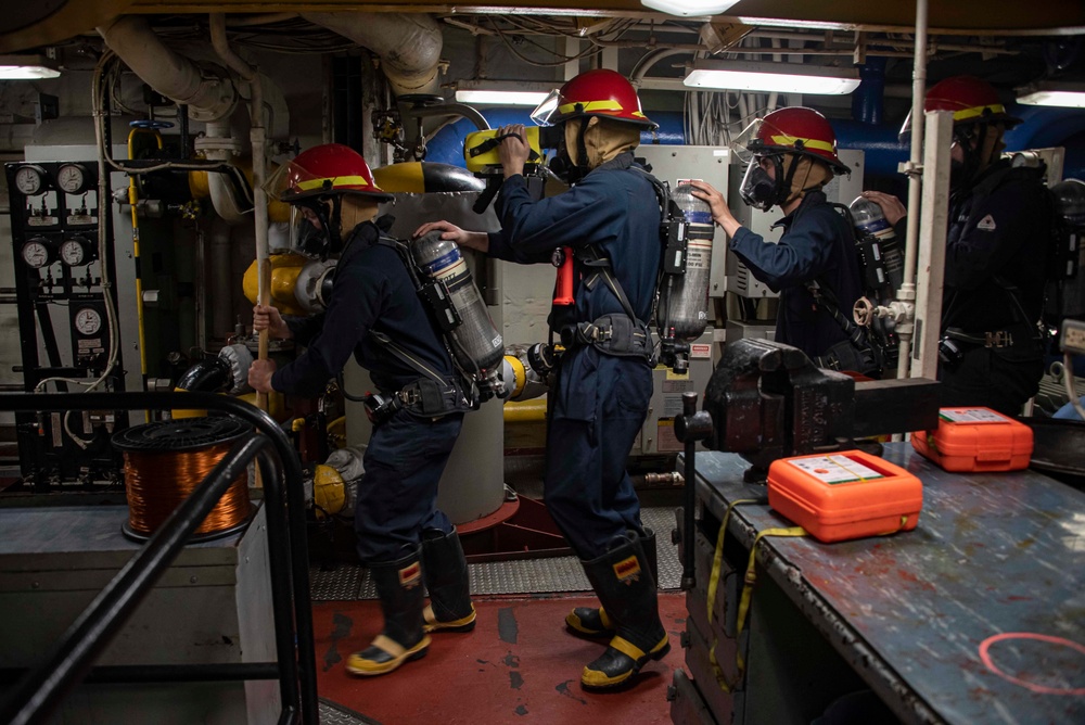 GQ Drill Aboard USS New Orleans Feb., 2022