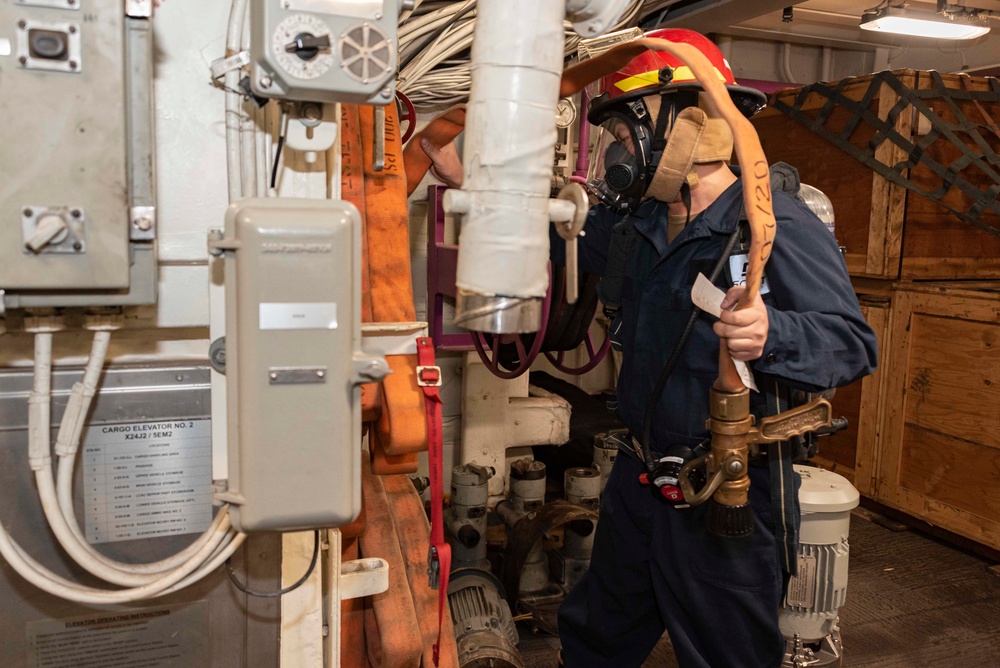 GQ Drill Aboard USS New Orleans Feb., 2022