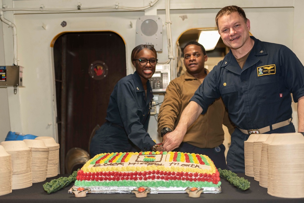 Black History Month Presentation aboard USS New Orleans Feb., 2022