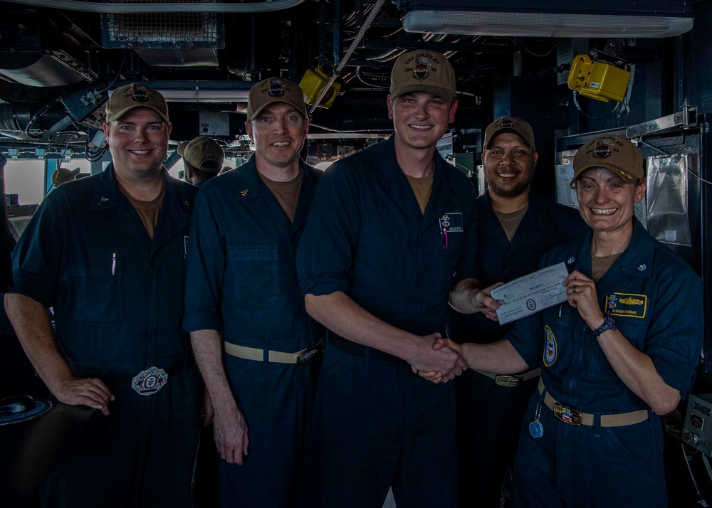 Gridley conducts a Warrior of the Week Award Ceremony