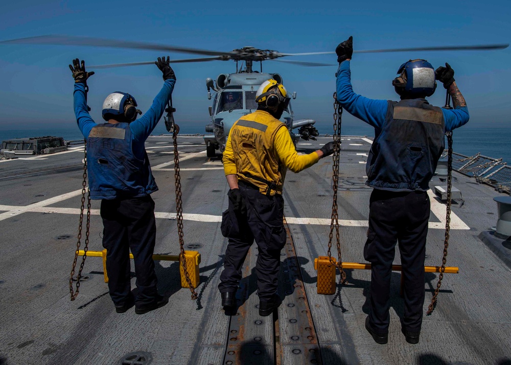 Gridley conducts flight operations