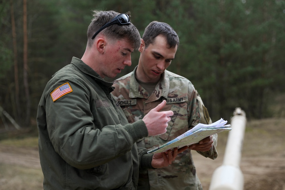 Soldiers Conduct Mounted Land Navigation at DPTA Poland