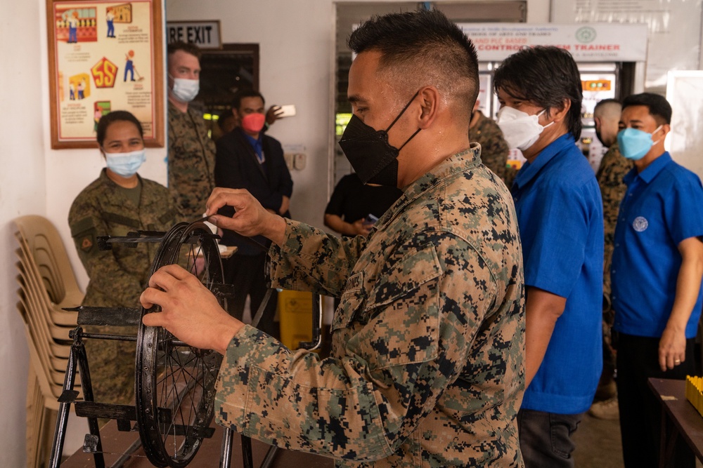 U.S. Marines visit the Isabela School of Arts and Trades ahead of Balikatan 22