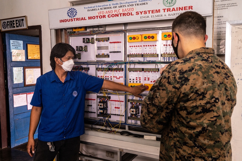 U.S. Marines visit the Isabela School of Arts and Trades ahead of Balikatan 22