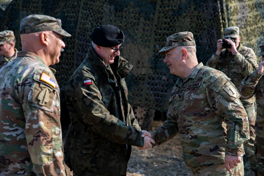 1st Armored Brigade Combat Team Commander visits enhanced Forward Presence Battle Group Poland