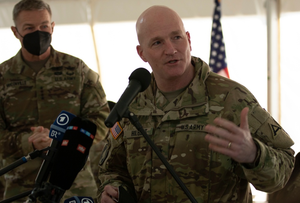 The Minister president of Bavaria Welcomes 3rd Infantry Division Soldiers to Grafenwoehr Training Area