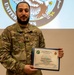 Spc. Mohamed Khodier receives certificate of appreciation