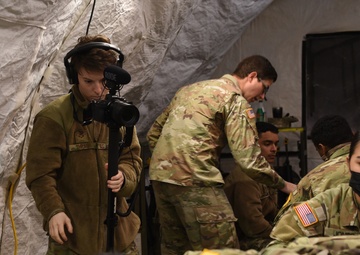 Senior Airman Ashley Thrash films training exercise