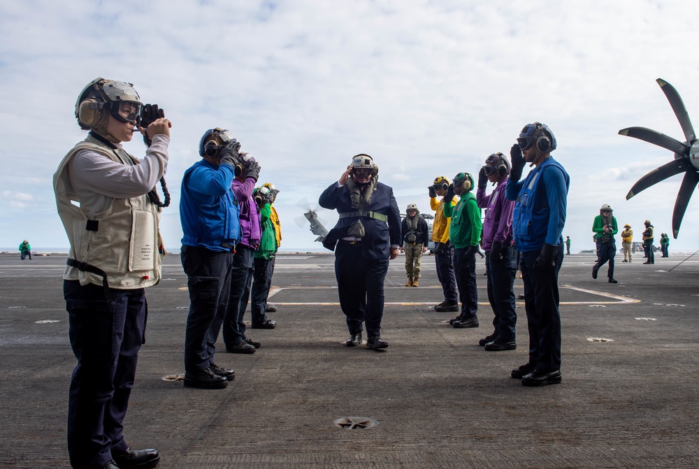 The Harry S. Truman Carrier Strike Group is on a scheduled deployment in the U.S. Sixth Fleet area of operations in support of naval operations to maintain maritime stability and security.