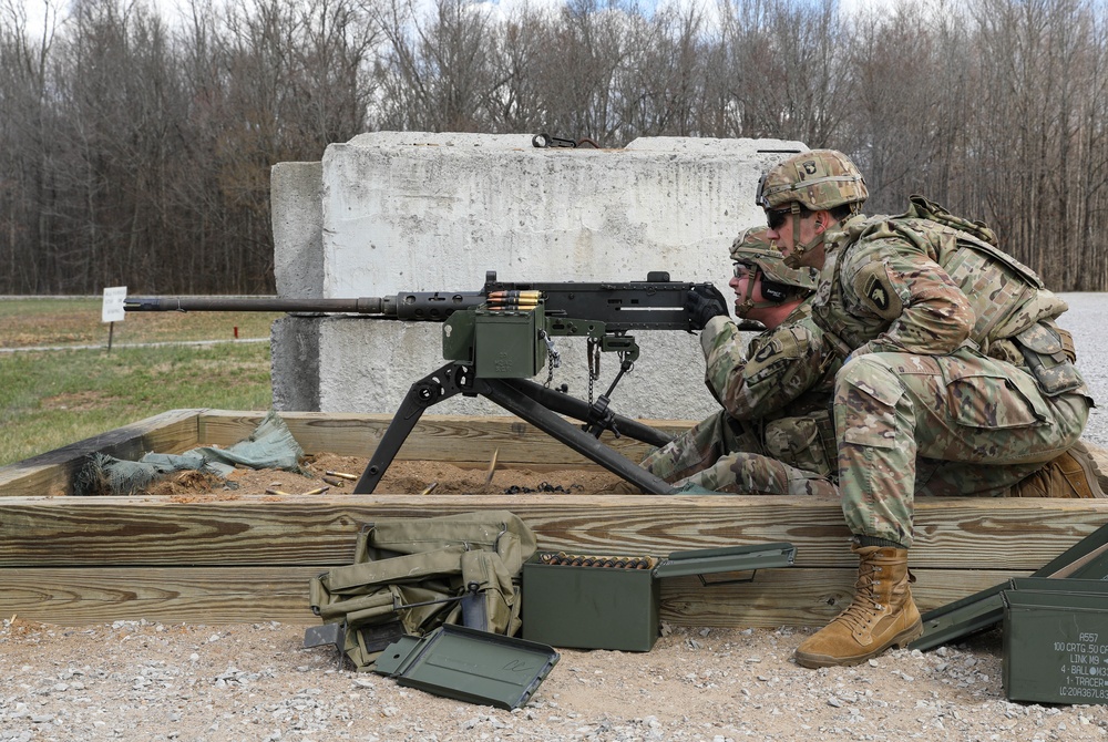 Soldiers assigned to HHBN, 101st Airborne Division (Air Assault) qualified on the M2A1 .50 Caliber Machine Gun