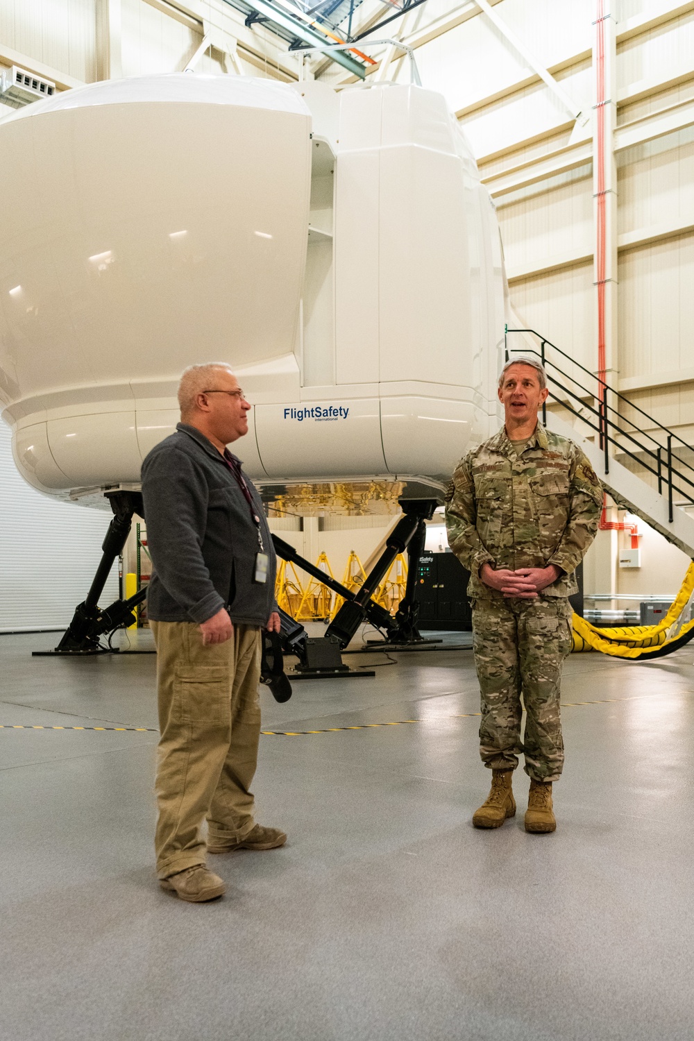 Brig. Gen. Hoffman visits Cannon AFB to see simulator dedicated to Demise 25 aircrew