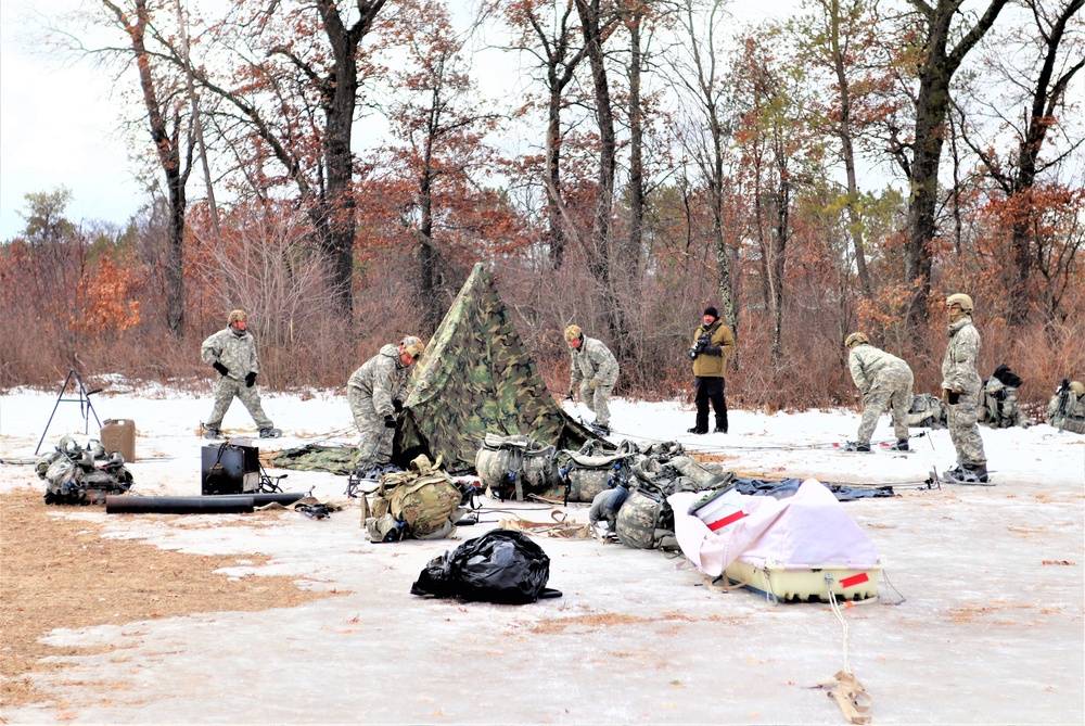 Soldiers, Airmen learn to build Arctic tents during CWOC training at Fort McCoy