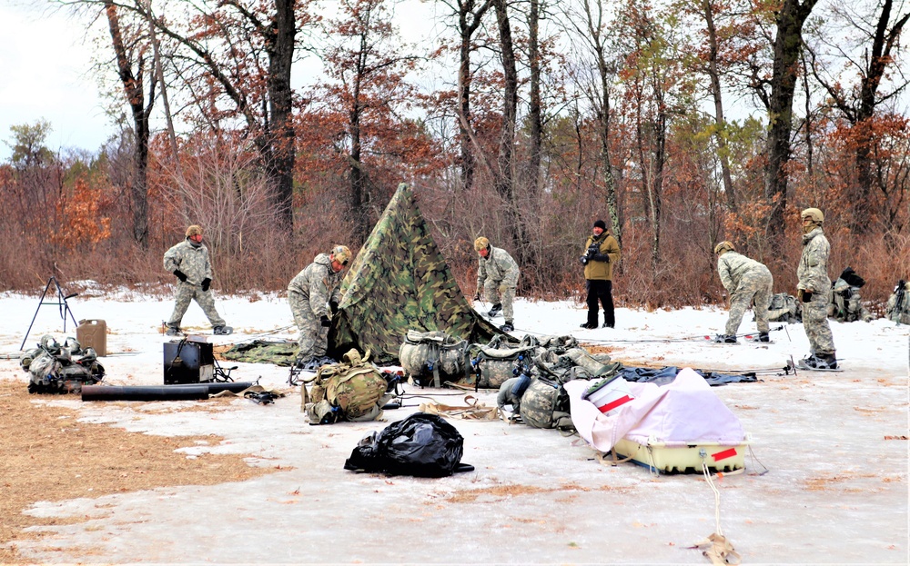 Soldiers, Airmen learn to build Arctic tents during CWOC training at Fort McCoy