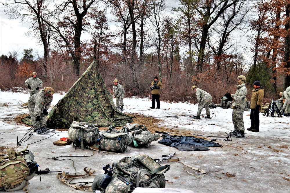 Soldiers, Airmen learn to build Arctic tents during CWOC training at Fort McCoy