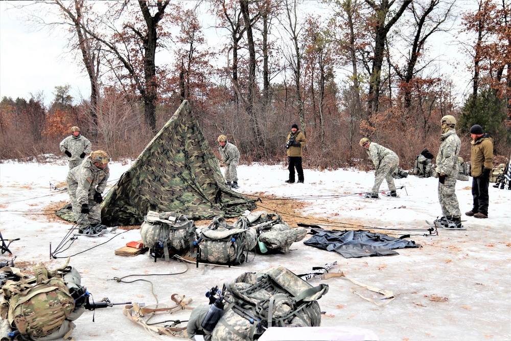 Soldiers, Airmen learn to build Arctic tents during CWOC training at Fort McCoy