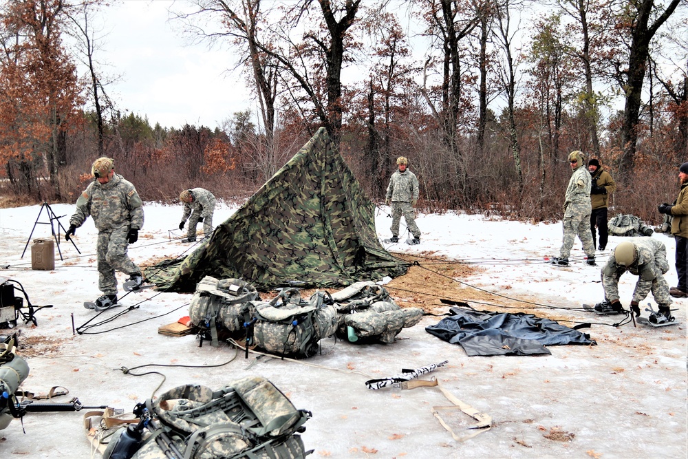 Soldiers, Airmen learn to build Arctic tents during CWOC training at Fort McCoy