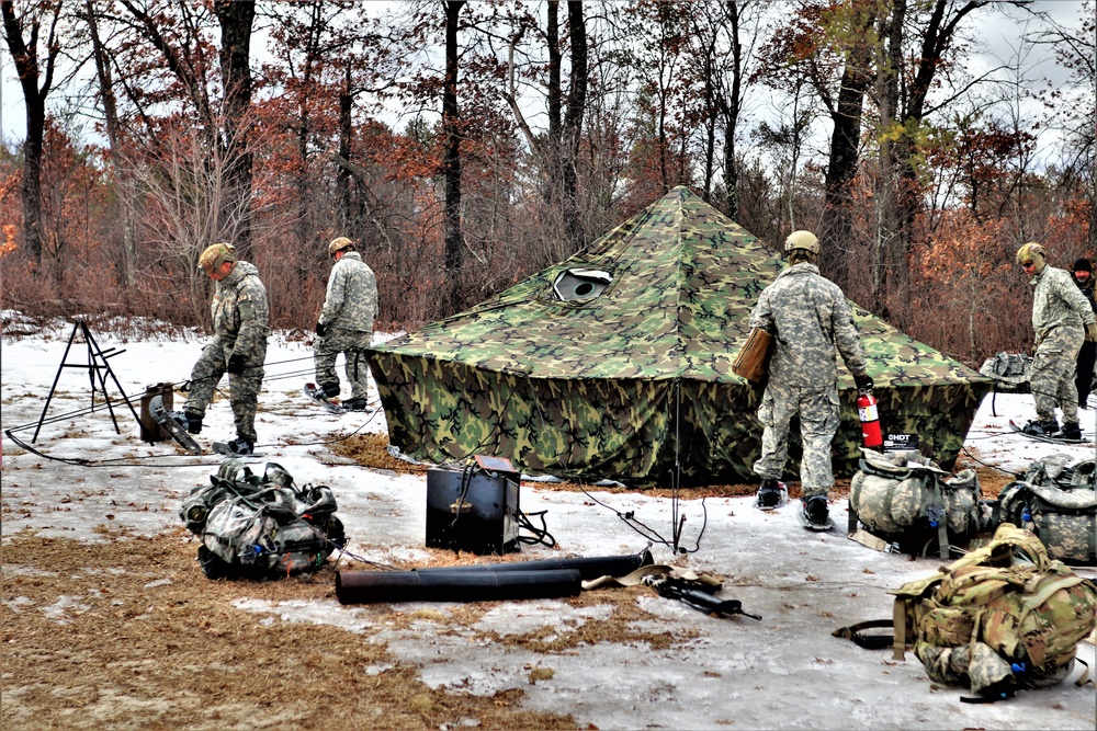 Soldiers, Airmen learn to build Arctic tents during CWOC training at Fort McCoy