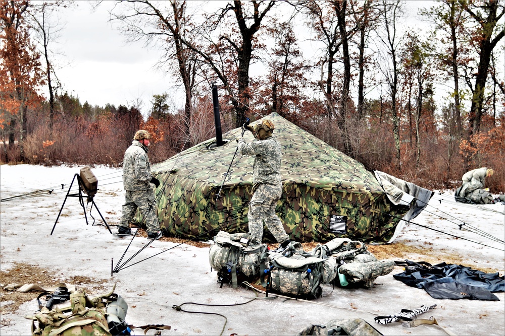 Soldiers, Airmen learn to build Arctic tents during CWOC training at Fort McCoy