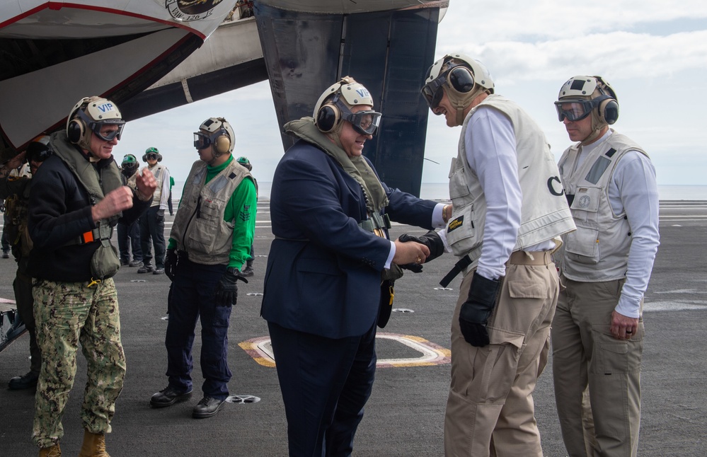 The Harry S. Truman Carrier Strike Group is on a scheduled deployment in the U.S. Sixth Fleet area of operations in support of naval operations to maintain maritime stability and security.