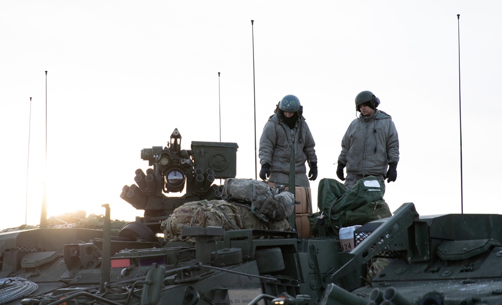 Infantrymen Prepare Their Vehicle For Firefight