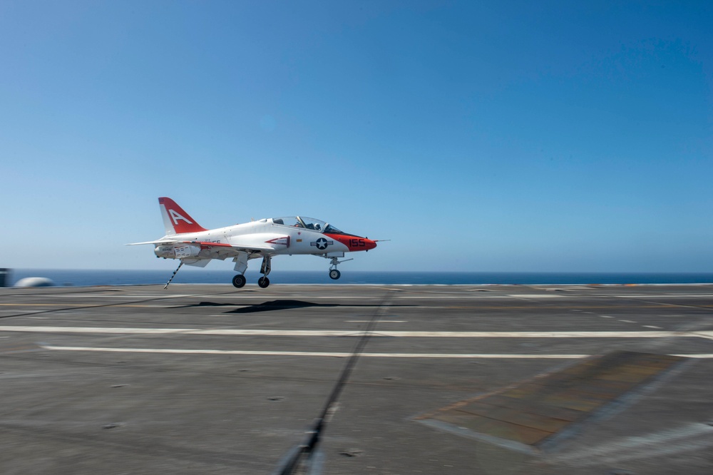 A T-45C Goshhawk Makes An Arrested Gear Landing